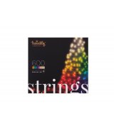 Smart LED гірлянда Twinkly Strings RGBW 600 IP44 48м кабель чорний (TWS600SPP-BEU)