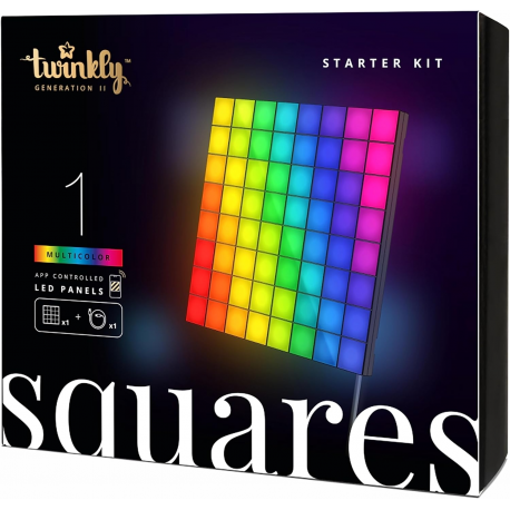 Smart LED панель Twinkly Squares 1 Starter RGB IP20 16х16см USB-C чёрный (TWQ064STW-01-BUSB)