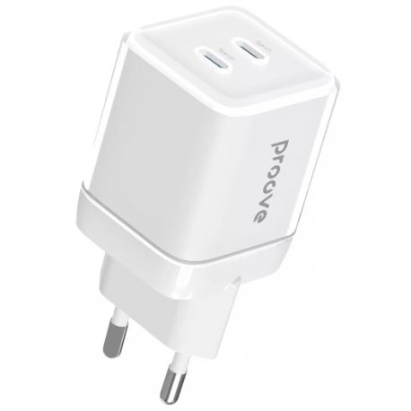 Мережевий зарядний пристрій Proove Pure GaN Max 67W (Type-C + Type-C) White (WCPU67022201)