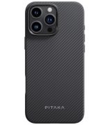 Чехол Pitaka Military-Grade Protective Case для iPhone 16 Pro Max Twill 600D Black/Gray (KI1601PMPA)