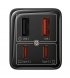 Сетевое зарядное устройство Baseus GaN6 Pro Fast Charger 2Type-C+2USB 65W Black (P10162701113-00)