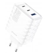 Мережевий зарядний пристрій Proove Speed Surge Gan 65W (USB + 2Type-C) White (WCSS60120002)