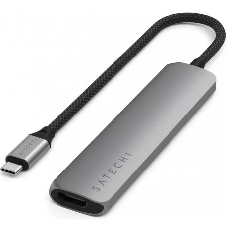HUB Satechi 6-in-1 USB-C Slim Multiport Adapter 4K Space Gray (ST-P6SM)