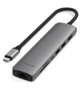 HUB Satechi 7-in-1 USB-C Slim Multiport Adapter 4K with Ethernet Space Gray (ST-P7SM)
