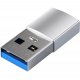 Перехідник Satechi Aluminum Adapter Type-A to Type-C Silver (ST-TAUCS)