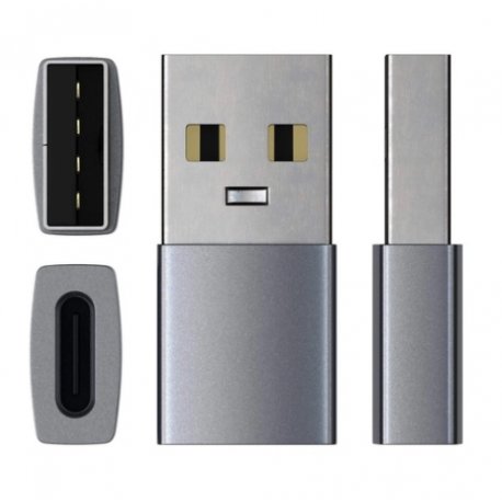 Перехідник Satechi Aluminum Adapter Type-A to Type-C Space Gray (ST-TAUCM)