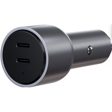 Автомобільний зарядний пристрій Satechi 40W Dual USB-C PD Car Charger Space Gray (ST-U2C40CCM)