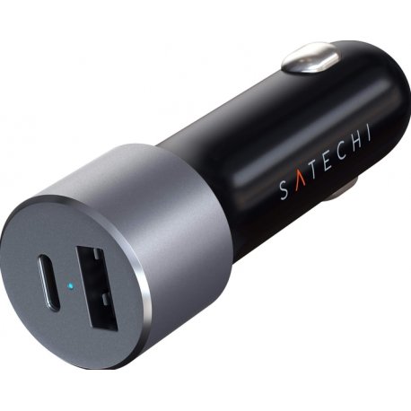 Автомобильное зарядное устройство Satechi 72W Type-C PD Car Charger Space Gray (ST-TCPDCCM)