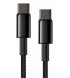 Кабель Baseus Tungsten Gold Fast Charging Type-C to Type-C 100W (2m) Black (CATWJ-A01)