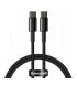 Кабель Baseus Tungsten Gold Fast Charging Type-C to Type-C 100W (2m) Black (CATWJ-A01)