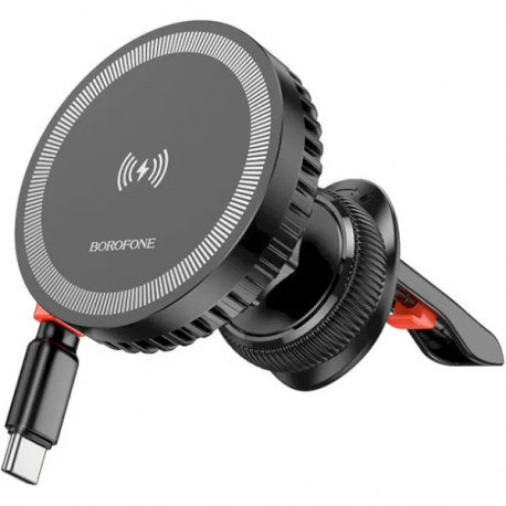 Автодержатель Borofone BH207 Qi 15W Magsafe Black