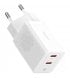 Мережевий зарядний пристрій Baseus GaN5 Pro Fast Charger 40W Type-C+Type-C White (CCGP180102)
