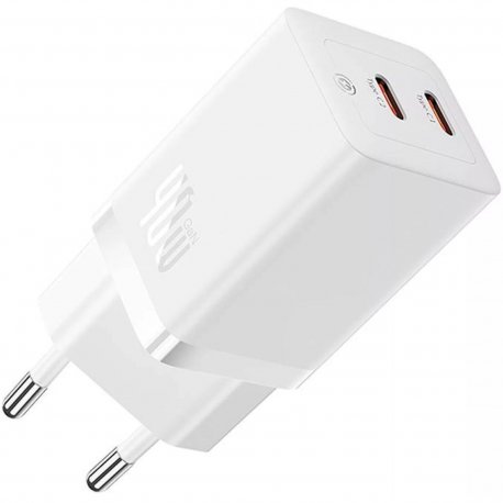 Сетевое зарядное устройство Baseus GaN5 Pro Fast Charger 40W Type-C+Type-C White (CCGP180102)