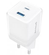 Мережевий зарядний пристрій Proove Pure GaN Plus 30W (Type-C + USB) White (WCPU30111202)