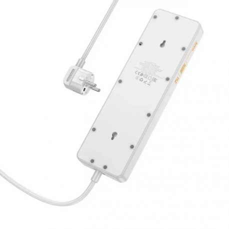 Сетевой фильтр Hoco AC13A (3USB/1Type-C/5xSocket) 1,5m White