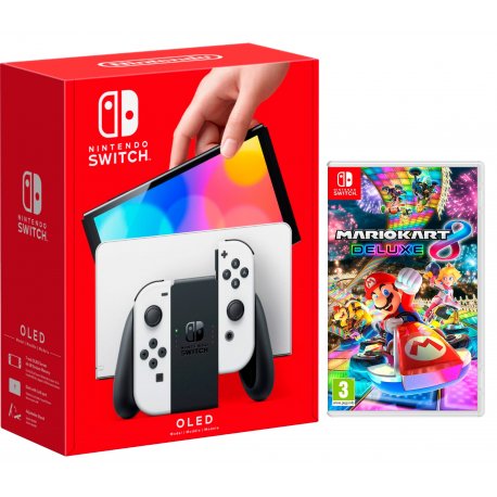 Ігрова консоль Nintendo Switch OLED Model with White Joy-Con + Mario Kart 8 Deluxe (EU)