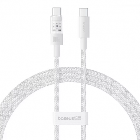 Кабель Baseus Gem Fast-Charging Type-C to Type-C 100W (1m) White (P10373000211-00)