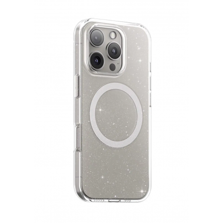 Чехол Blueo Crystal Pro Drop Resistence MagSafe для iPhone 16 Pro Glitter Transparent