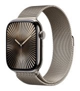 Apple Watch Series 10 46mm (GPS+LTE) Natural Titanium Case with Natural Milanese Loop - M/L (MWYC3)