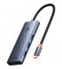 HUB Baseus UltraJoy 7-in-1 (Type-C to HDMI+USB3.0*3+PD*+SD/TF) Space Gray (B00052803811-00)