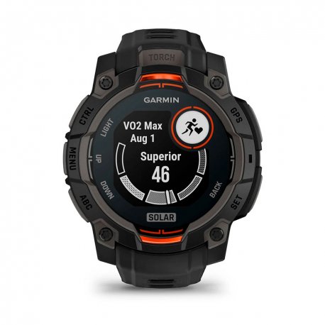 Смарт-часы Garmin Instinct 3 45mm Solar Black with Black Band (010-02934-00)