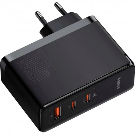 Мережевий зарядний пристрій Baseus GaN5 Pro 160W (2Type-C+USB) + 1m Type-C to Type-C Black (P10110825113-00)