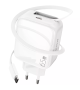 Мережевий зарядний пристрій Proove Fixtape GaN 65W (Type-C) White (WCFP65010202)
