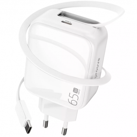 Сетевое зарядное устройство Proove Fixtape GaN 65W (Type-C) White (WCFP65010202)