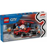 Конструктор LEGO City Пит-стоп и пит-экипаж F1 с болидом Ferrari (60443)