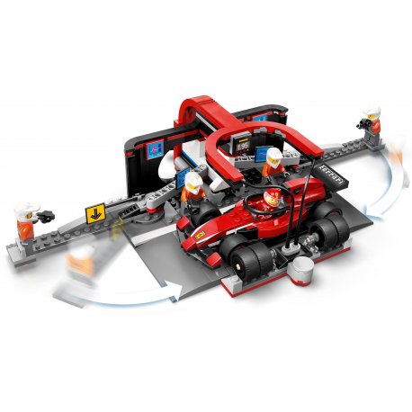 Конструктор LEGO City Пит-стоп и пит-экипаж F1 с болидом Ferrari (60443)