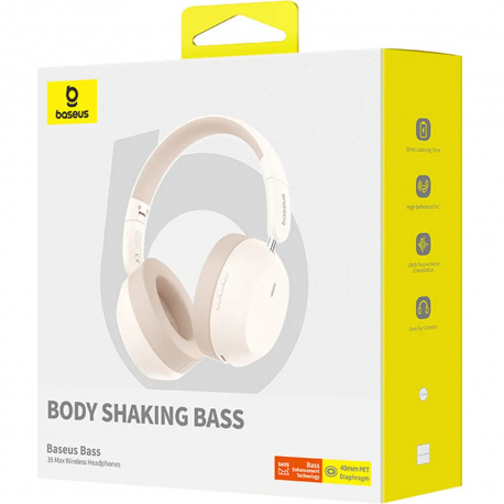 Бездротові навушники Baseus Bass 35 Max Stellar White