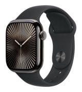 Apple Watch Series 10 42mm (GPS+LTE) Slate Titanium Case with Black Sport Band - M/L (MWXH3)