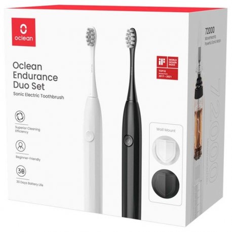 Електрична зубна щітка Oclean Endurance Duo Set Black/White