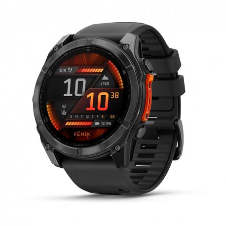 Смарт-годинник Garmin fenix 8 AMOLED 51mm Slate Gray with Black Silicone Band (010-02905-00) EU