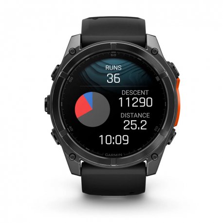 Смарт-часы Garmin fenix 8 AMOLED 51mm Slate Gray with Black Silicone Band (010-02905-00) EU