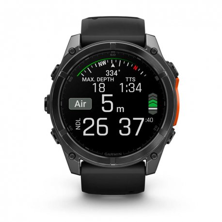 Смарт-часы Garmin fenix 8 AMOLED 51mm Slate Gray with Black Silicone Band (010-02905-00) EU