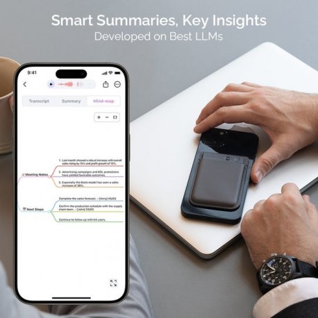 Цифровой диктофон PLAUD.AI Note ChatGPT Empowered AI Voice Recorder Silver