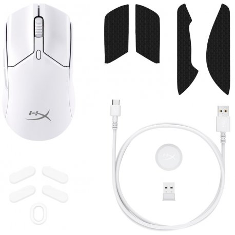 Миша ігрова бездротова HyperX Pulsefire Haste 2 Mini White (7D389AA)