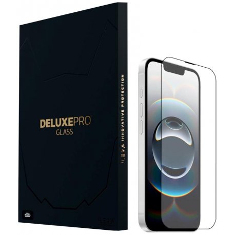 Захисне скло iLera DeLuxe Original Glass для iPhone 16E/13/13 Pro/14 Black (iLDel16E)