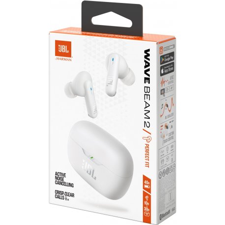 Бездротові навушники JBL Wave Beam 2 White (JBLWBEAM2WHT)