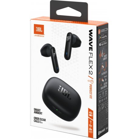 Бездротові навушники JBL Wave Flex 2 Black (JBLWFLEX2BLK)