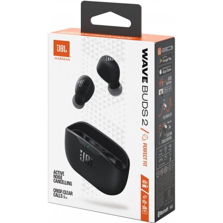 Бездротові навушники JBL Wave Buds 2 Black (JBLWBUDS2BLK)