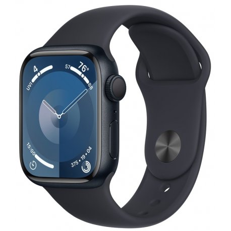 Б/в Apple Watch Series 9 41mm (GPS) Midnight Aluminum Case with Midnight Sport Band - Size M/L (MR8X3)
