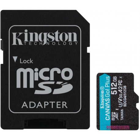Карта памяти Kingston Canvas Go Plus 512GB Class 10 UHS-I U3 (SDCG4/512GB)