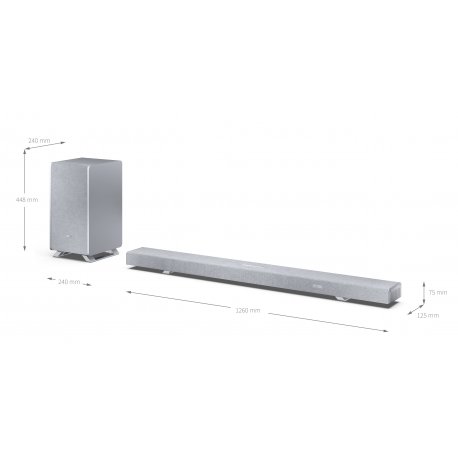 Саундбар Sharp HT-SBW55121(SL) Silver