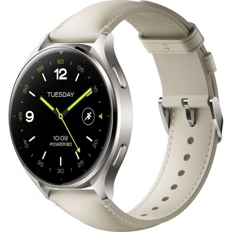 Смарт-годинник Xiaomi Watch 2 Titan Gray Case White Leather Strap (BHR9306GL)