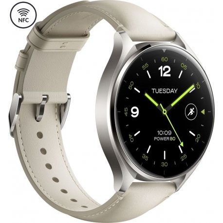 Смарт-годинник Xiaomi Watch 2 Titan Gray Case White Leather Strap (BHR9306GL)