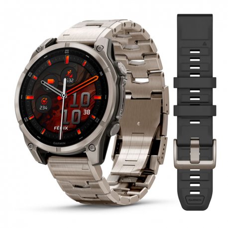 Смарт-часы Garmin fenix 8 AMOLED 47 мм Sapphire Titanium with Vented Titanium Bracelet (010-02904-40) EU