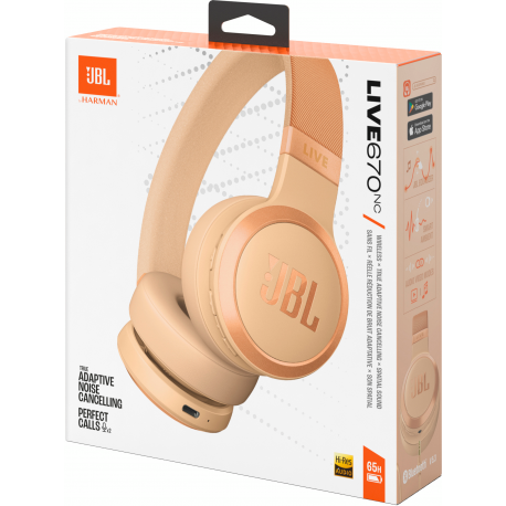 Бездротові навушники JBL Live 670NC Sandstone (JBLLIVE670NCSAT)