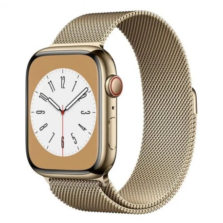 Б/в Apple Watch Series 8 41mm (GPS+LTE) Gold Stainless Steel Case w. Gold Milanese Loop (MNJE3/MNJF3/MNJG3)